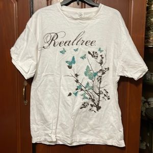 Delta Women’s Real  Tree Woman’s T-SHIRT White With Logo Size Large